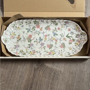 Floral Oval Serving Platter